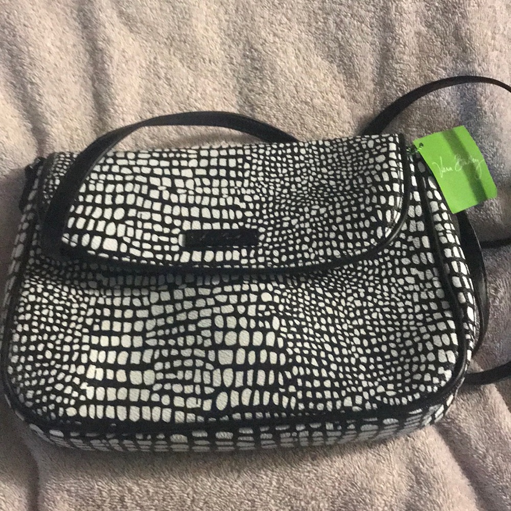 Vera Bradley Flap crossbody Midnight snakeskin